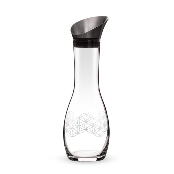 Wasserkaraffe mit Blume des Lebens, 1,3 Liter