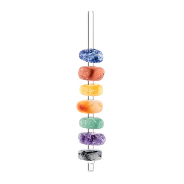VitaJuwel Crystal Straw-Set (Glas-Trinkhalm mit Edelstein)