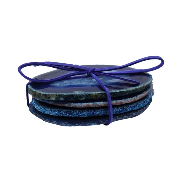 Achat-Untersetzer blau (4 St./Set) – Bild 2