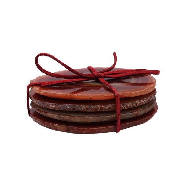 Achat-Untersetzer rot, (4 St./Set) – Bild 2