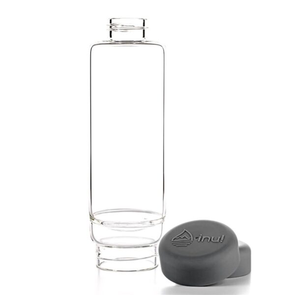 inu! Trinkflasche von VitaJuwel in Lava Grey mit Bergkristall – Bild 2