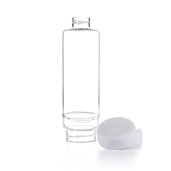 inu! Trinkflasche von VitaJuwel in Cloud White mit Bergkristall – Bild 2