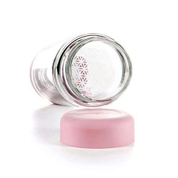 inu! Trinkflasche von VitaJuwel in Blossom Rose mit Rosenquarz – Bild 3