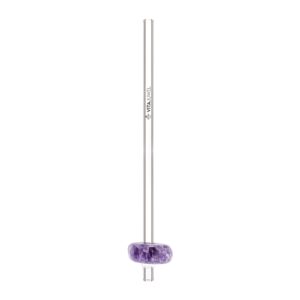 VitaJuwel Crystal Straw Amethyst (Glas-Trinkhalm mit Edelstein)